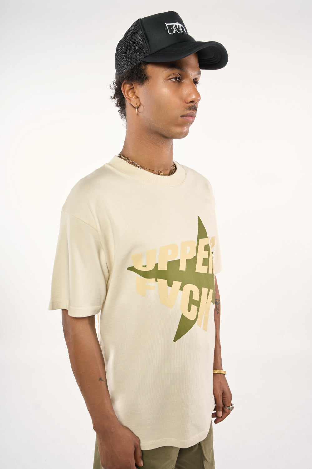 tee - tshirt - oversized - col montant - big collar - upper - upper snkrs - uppersnkrs - upper sneakers - fvck - for very cool kids- forverycoolkids - y2k - Y2k tee - bape - a bathing ape -citatium -divinbydivin - forever vacation - tern  marque française - streetwear