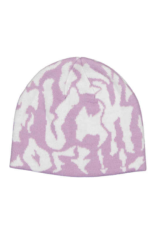 bonnet vert jaune - lilah - rose - mauve - imprimé - camo - camouflage - bonnet court - y2K - skate - streetwear - lifestyle - 2024 - beanie - purple -