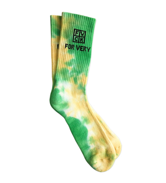 tie dye socks - chaussettes tie dye - nike - forverycoolkids - fvck - streetwear - acide - acid - green yellow - vert jaune - tie and dye -