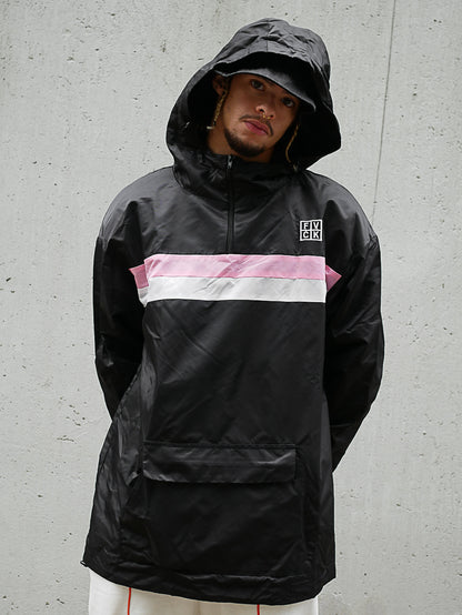 veste enfilable - forverycoolkids - jacket - pullover jacket - impermeable - streetwear - citadium -black - pink