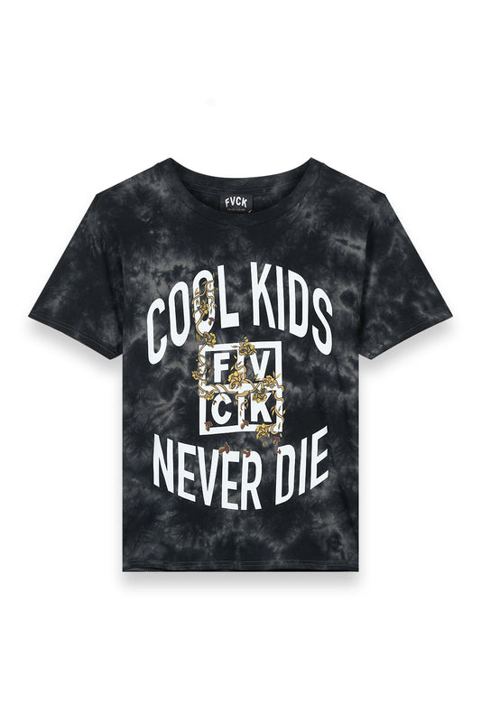 t-shirt tie and dye tie dye tie n dye - forverycoolkids - for very cool kids citadium aaucarré - cool kids never die -tealer - black grey - streetwear - skate brand - skateshop