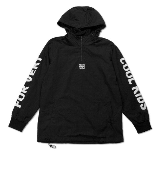 black rain jacket forverycoolkids pullover fvck