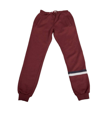 STRIPE SWEATPANT BURGUNDY - ForVeryCoolKids