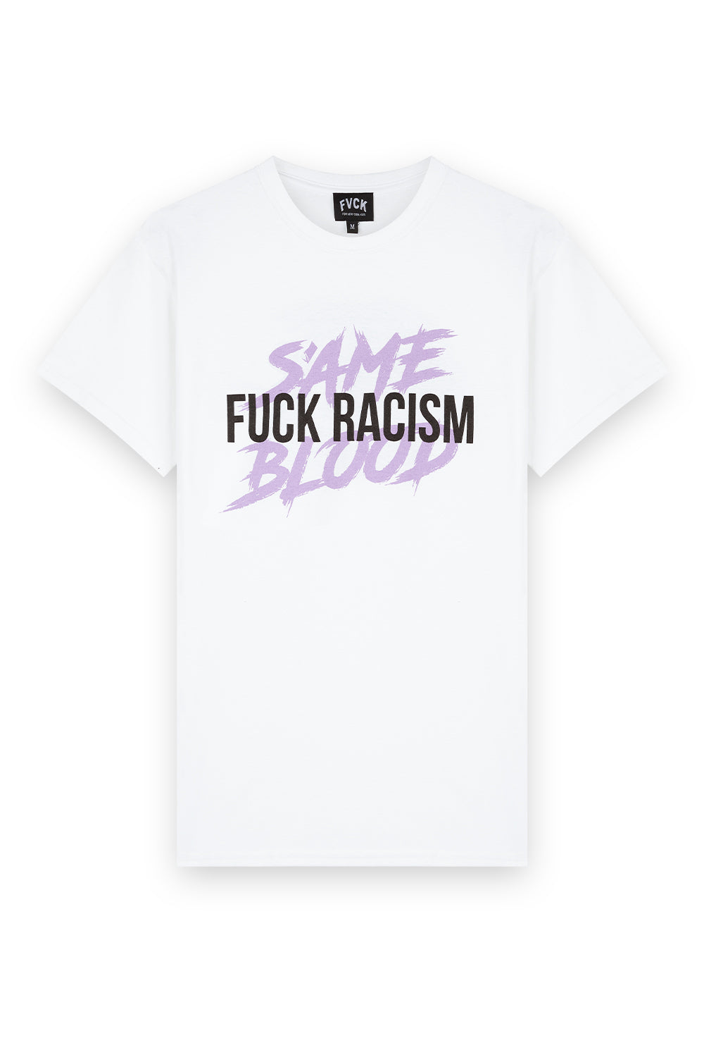 tshirt skate forverycoolkids tee fvck fuck racism anti-racism antiracism raciste same blood blanc violet citadium streetwear cool blm black lives matter